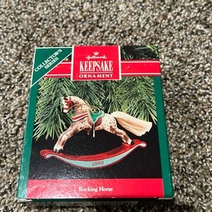 1990 vintage hallmark keepsake ornament “rocking horse”